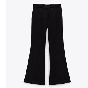 Zara Black Flare Flowy Pants Trousers